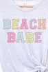 Beach Babe Colorful Tri-Blend Short Sleeve Tee