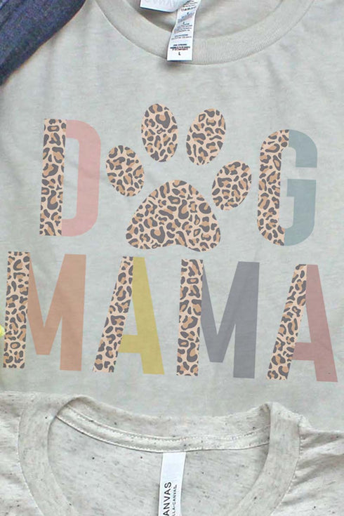 Colorful Dog Mama Tri-Blend Short Sleeve Tee