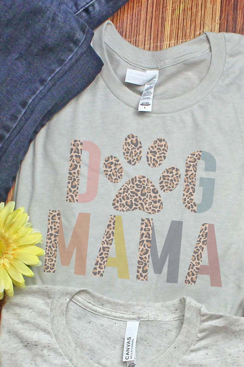 Colorful Dog Mama Tri-Blend Short Sleeve Tee