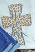 Cross Leopard He Is Risen Tri-Blend Short Sleeve Tee