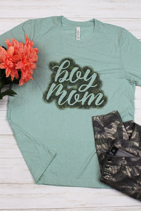 Boy Mom Tri-Blend Short Sleeve Tee