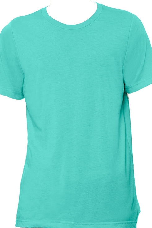 Bunny With Glasses Leopard Tri-Blend Short Sleeve Tee