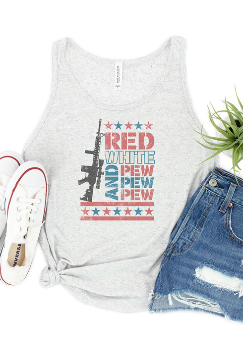 Red White & Pew Unisex Jersey Tank