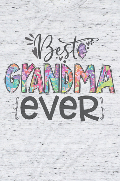 Floral Best Grandma Ever Unisex Short Sleeve Tee