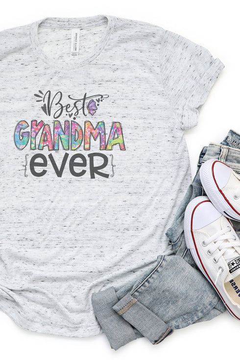 Floral Best Grandma Ever Unisex Short Sleeve Tee