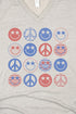 4th Of July Happy Faces Unisex V-Neck Tee