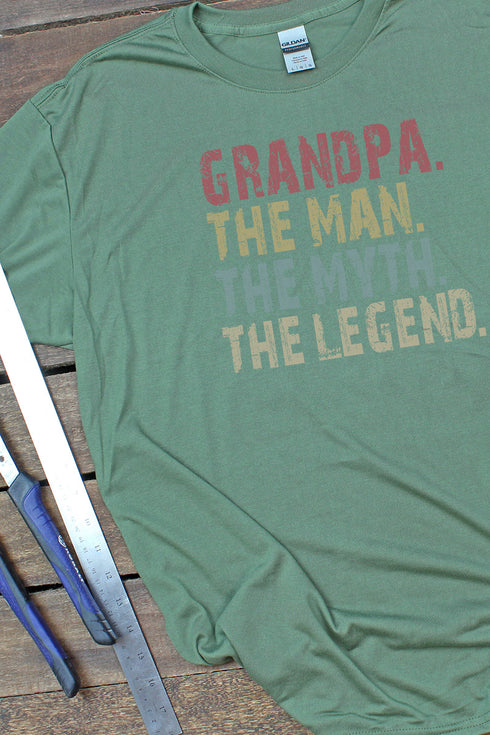 Man Myth Legend Grandpa Performance T-Shirt