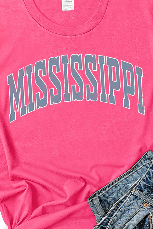 Athletic Varsity Mississippi Short Sleeve Relaxed Fit T-Shirt