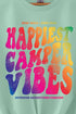 Happiest Camper Vibes Short Sleeve Relaxed Fit T-Shirt