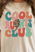 Cool Aunts Club Lightning Bolt Short Sleeve Relaxed Fit T-Shirt