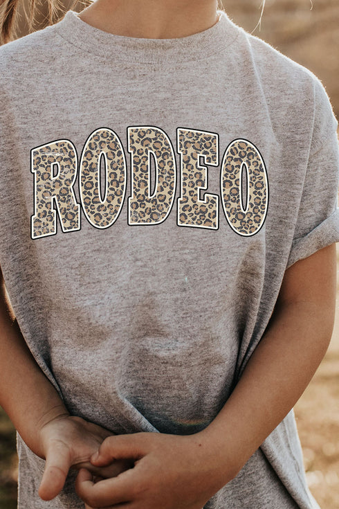 Toddler Arched Rodeo Leopard Heavy Cotton T-Shirt