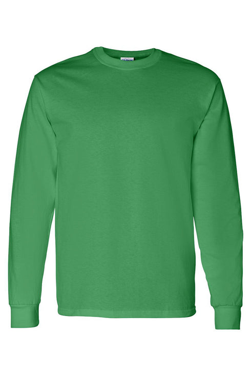 Doodle Leopard Mardi Gras Heavy Cotton Long Sleeve Adult T-Shirt