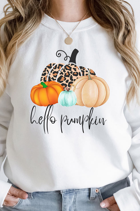A Little Cheetah Hello Pumpkin Unisex NuBlend Crew Sweatshirt