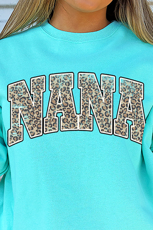 Arched Nana Leopard Unisex NuBlend Crew Sweatshirt
