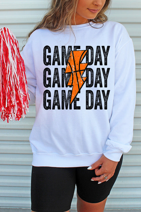 Basketball Stacked Gameday Unisex NuBlend Crew Sweatshirt