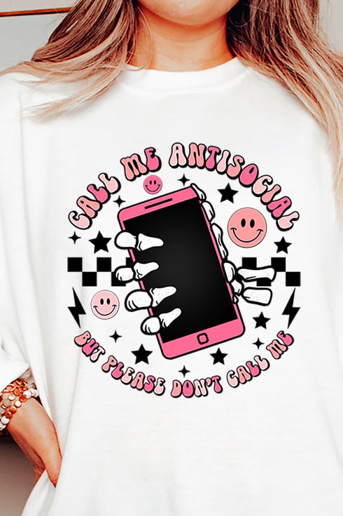 Call Me Anti-Social Unisex NuBlend Crew Sweatshirt