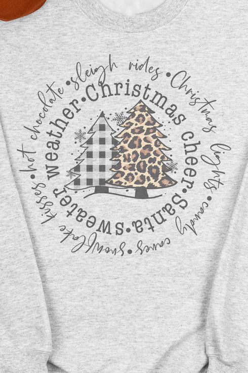 Circle Trees Christmas Cheer Unisex NuBlend Crew Sweatshirt