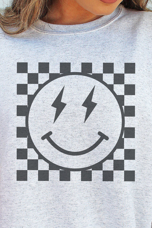 Checkered Happy Strike Unisex NuBlend Crew Sweatshirt