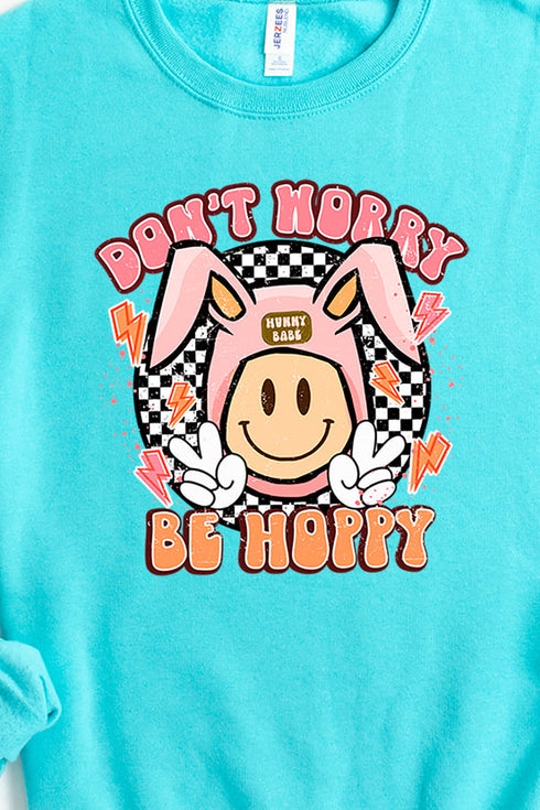 Don't Worry Be Hoppy Easter Unisex NuBlend Crew Sweatshirt