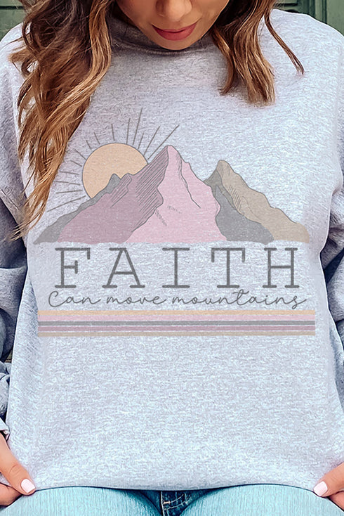 Faith Can Move Mountains Unisex NuBlend Crew Sweatshirt