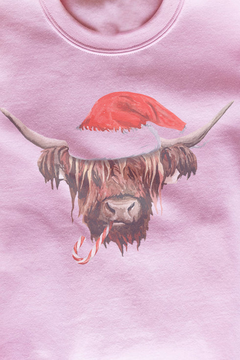 Highland Cow Christmas Unisex NuBlend Crew Sweatshirt