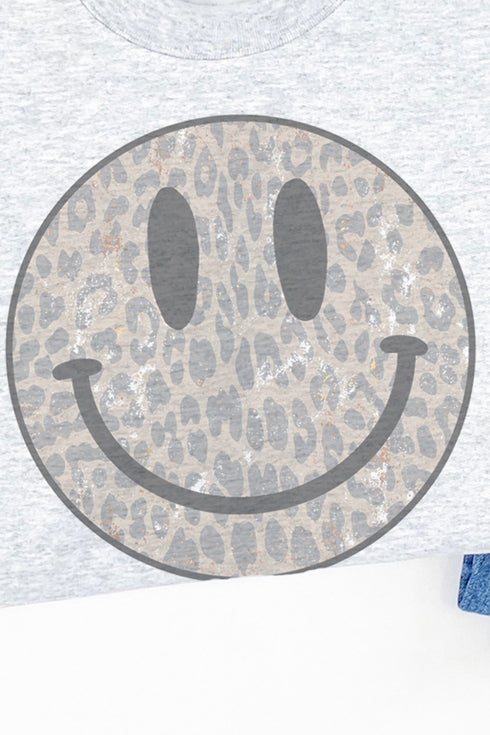 Leopard Happy Face Unisex NuBlend Crew Sweatshirt