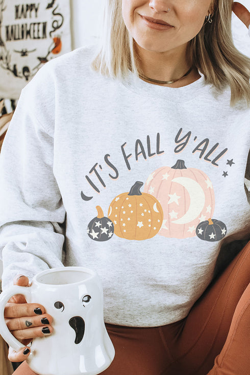 Midnight It's Fall Y'all Unisex NuBlend Crew Sweatshirt