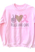 Peace Love Pink Ribbon Unisex NuBlend Crew Sweatshirt