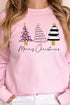3 Pink Trees Merry Christmas Unisex NuBlend Crew Sweatshirt