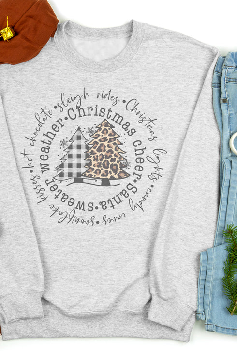 Circle Trees Christmas Cheer Unisex NuBlend Crew Sweatshirt