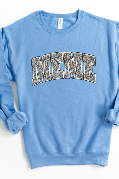 Arched Meme Leopard Unisex NuBlend Crew Sweatshirt