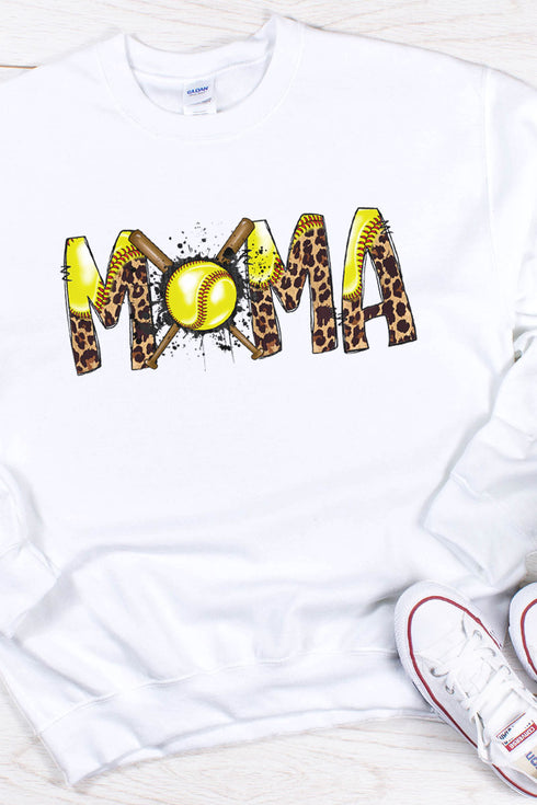 Cheetah Splatter Softball Mama Unisex NuBlend Crew Sweatshirt