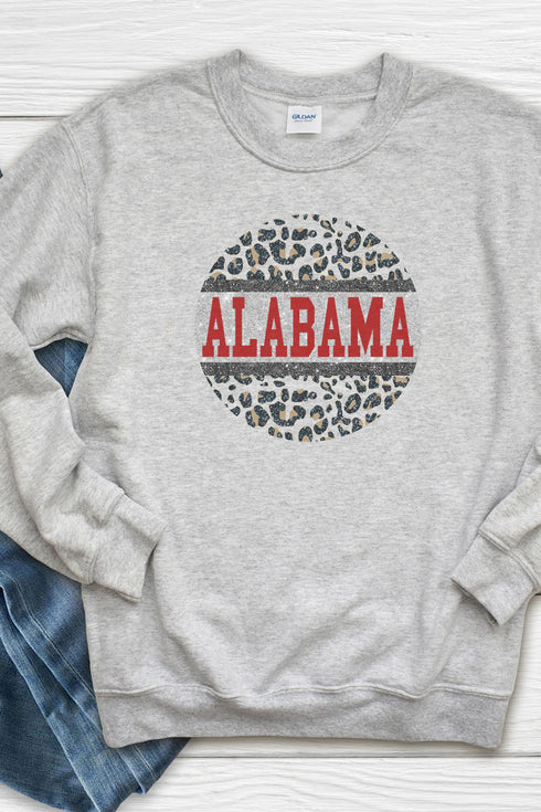 Circle Alabama Leopard Unisex NuBlend Crew Sweatshirt