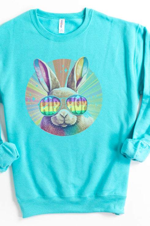 Groovy Bunny Hip Hop Unisex NuBlend Crew Sweatshirt