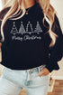 White Merry Christmas Trees Unisex NuBlend Crew Sweatshirt