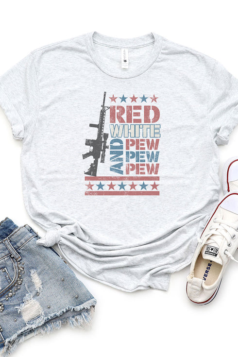 Red White & Pew Tri-Blend Crew Tee