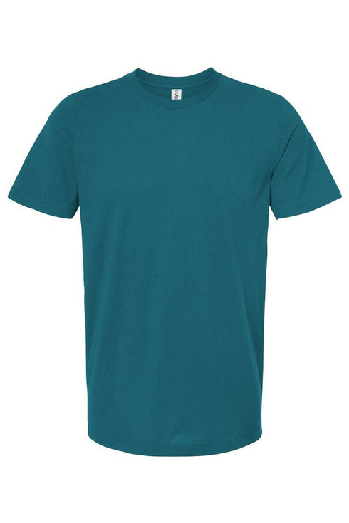 Turquoise Lightning Bolt Mama Combed Cotton T-Shirt