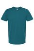 Turquoise Lightning Bolt Mama Combed Cotton T-Shirt