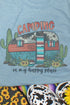 Western Camping Is My Happy Place Poly/Cotton Tee