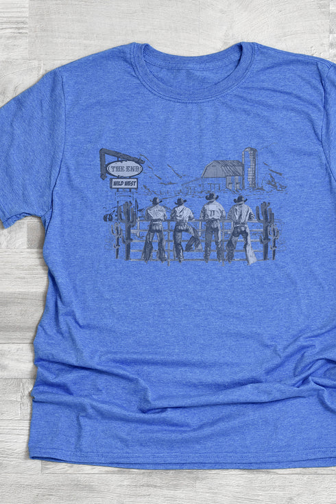 Cowboys In The Wild West Softstyle Adult T-Shirt