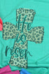 Cross Leopard He Is Risen Softstyle Adult T-Shirt