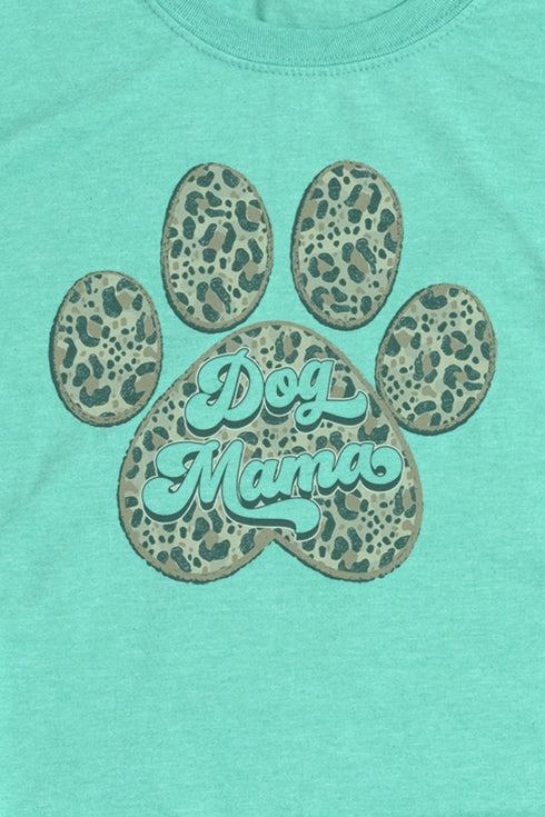 Leopard Paw Dog Mama Softstyle Adult T-Shirt
