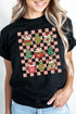 Checkered Christmas Coffee Softstyle Adult T-Shirt