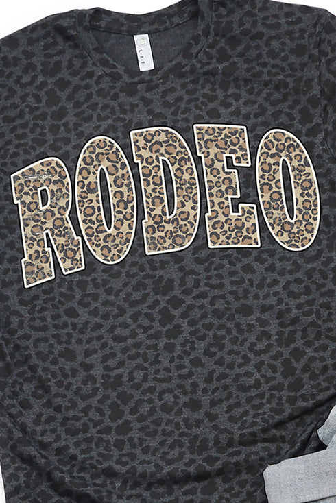 Arched Rodeo Leopard Fine Jersey Tee