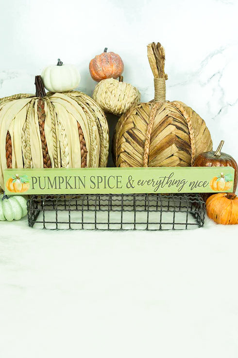 1.5 x 14.5 'Pumpkin Spice' Wood Block Sign