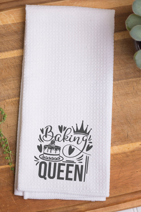 Baking Queen Waffle Kitchen Towel