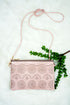 Boho Burst Pink Faux Leather Crossbody