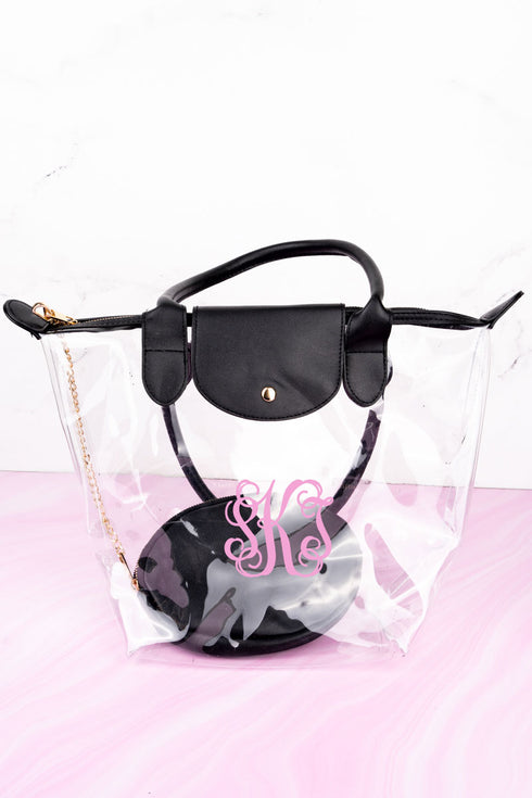 Clear As Day Tote Bag, Black