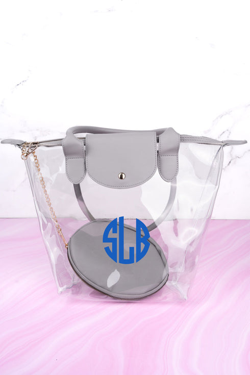 Clear As Day Tote Bag, Gray