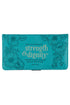 Strength & Dignity Teal LuxLeather Checkbook Cover